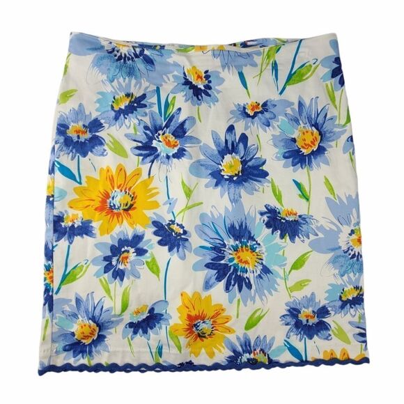 Vintage Dresses & Skirts - Patrick Christopher Vintage White  Floral Skirt